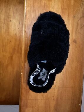 Ugg black slide in slippers